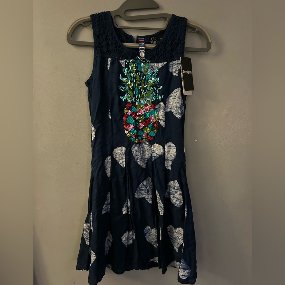 Desigual special edition, tie-dye sequins girls dress Size 11/12. New with tags!